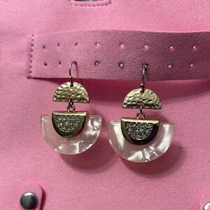 Francesca's Collections Gold and Silver Geometric Earrings